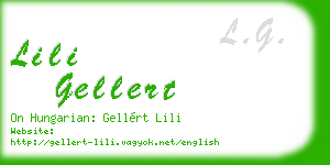 lili gellert business card